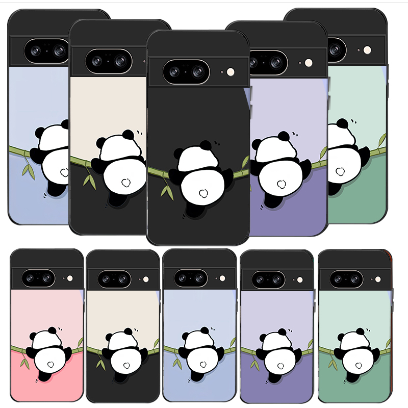 Google Pixel 8A - Funda de teléfono de cristal negro