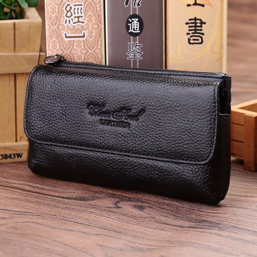 Phone Accessories Men - Riñonera de piel de vaca auténtica