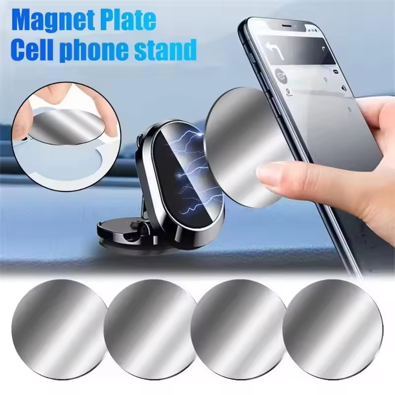 Phone Accessories Quotes - 50/1PCS Placa Metálica Redonda para Soporte