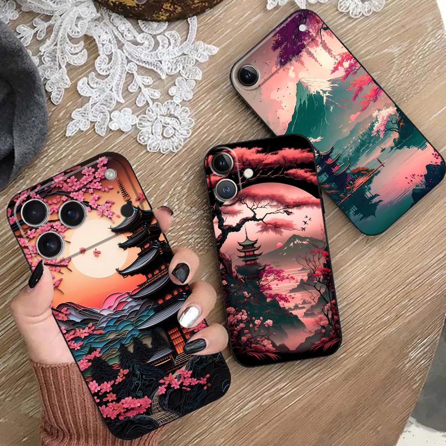 Phone Accessories Aesthetic - Funda Estética Monte Fuji para Teléfono