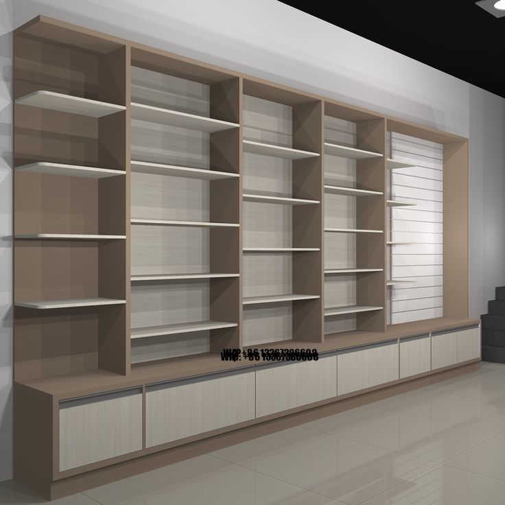 Phone Accessories Design Shop - Pantalla M2, muebles modernos de madera