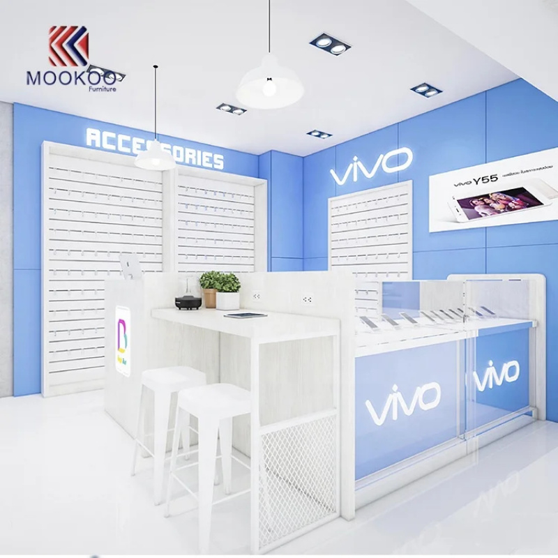 Diseño de mostrador de exhibic - Phone Accessories Design Shop reseña y precio