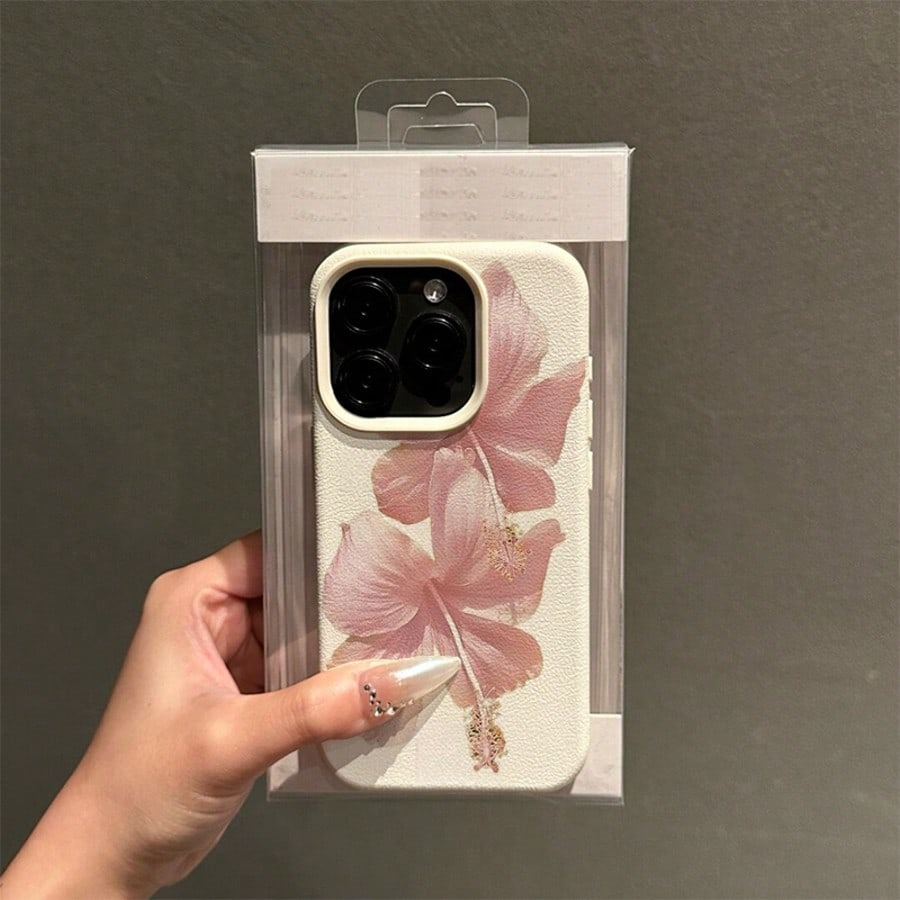 Funda de teléfono rosa Hibiscu - Phone Accessories Aesthetic reseña y precio