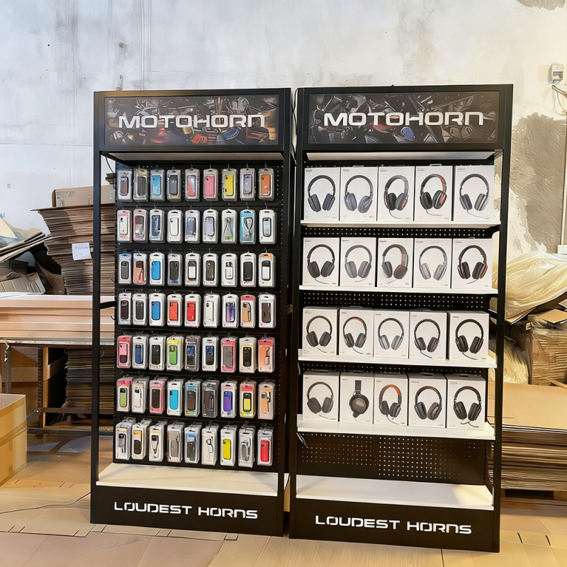 Estante de exhibición de acces - Phone Accessories Design Shop reseña y precio